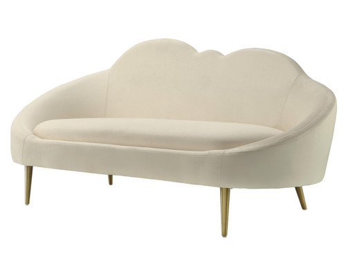 Cloud - Velvet Settee - Cream