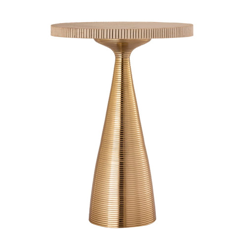 Celeste - Ribbed Side Table - Beige