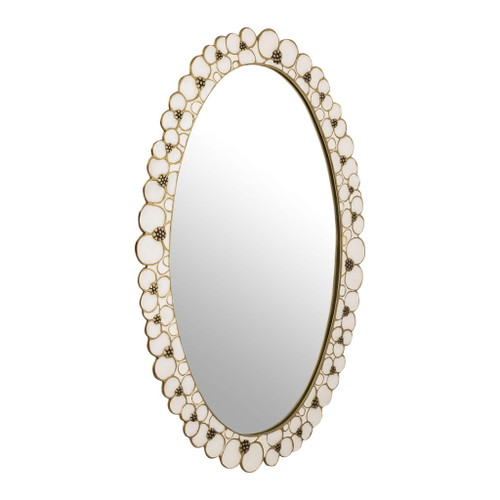 Flor - Handpainted Mirror - Beige