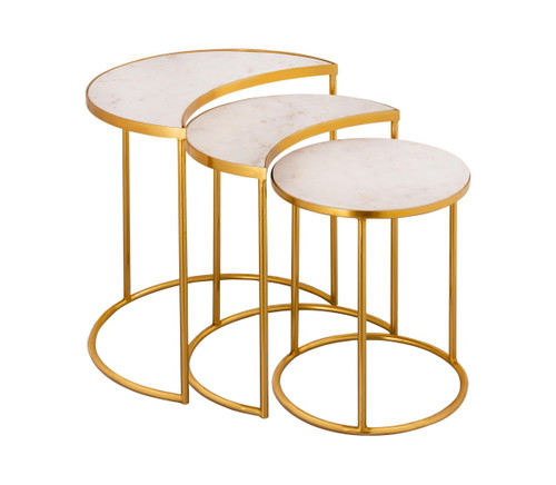 Crescent - Nesting Tables - White