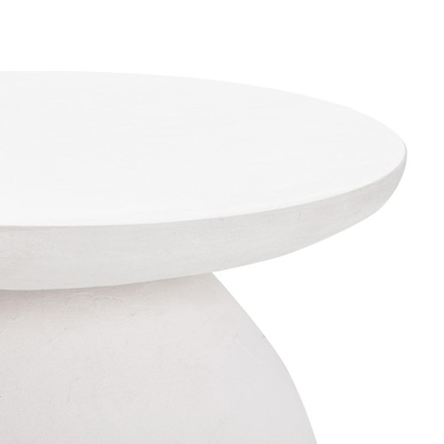 Aloe - Concrete Side Table - White