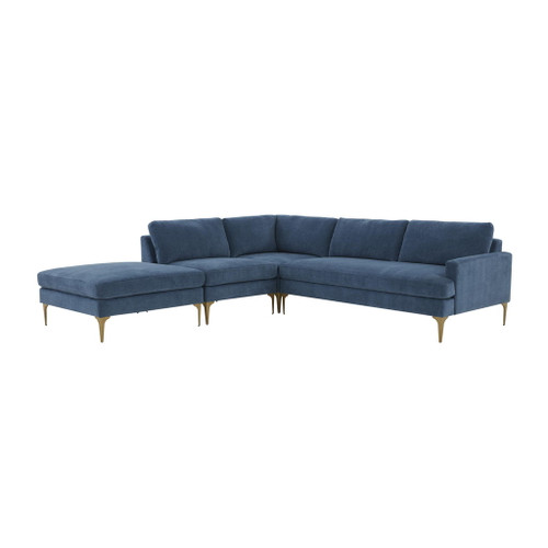 Serena - Velvet Large Chaise Sectional