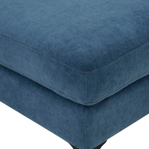 Serena - Velvet Ottoman With Black Legs