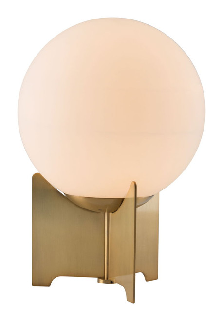 Pearl - Table Lamp - White & Brass