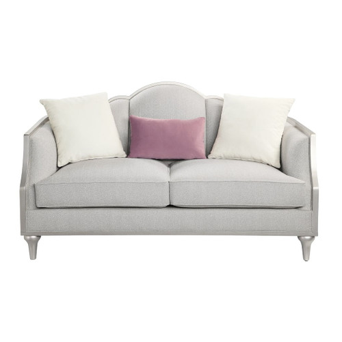 Kasa - Loveseat With 3 Pillows - Beige Linen & Champagne Kasa - Loveseat With 3 Pillows - Beige Linen & Champagne