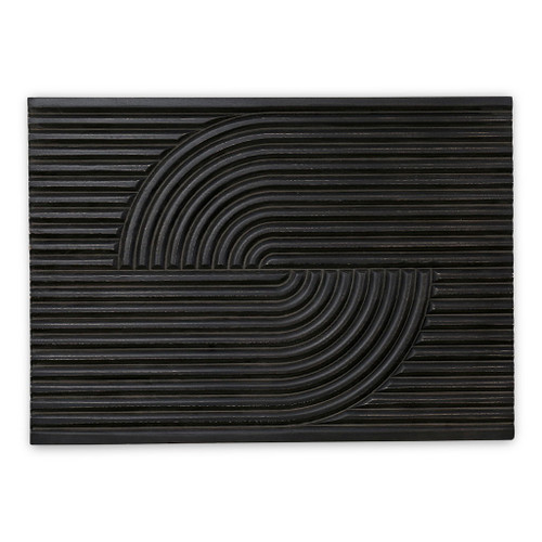 Knott - Carved Wood Wall Art - Black