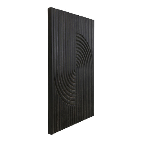 Knott - Carved Wood Wall Art - Black