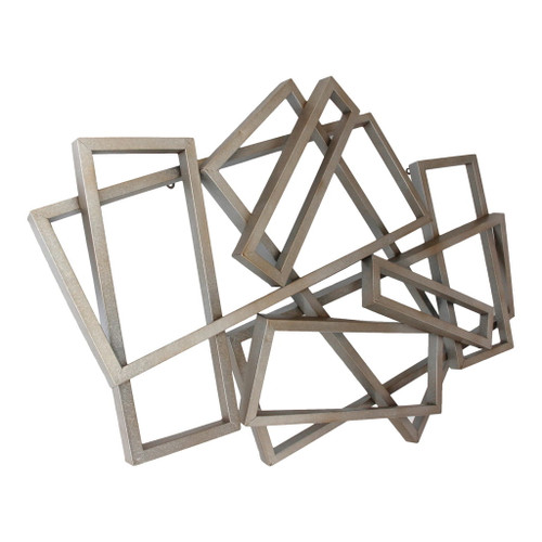 Metal Rectangles - Wall Decor - Silver