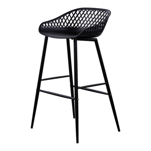 Piazza - Outdoor Barstool - Black - M2