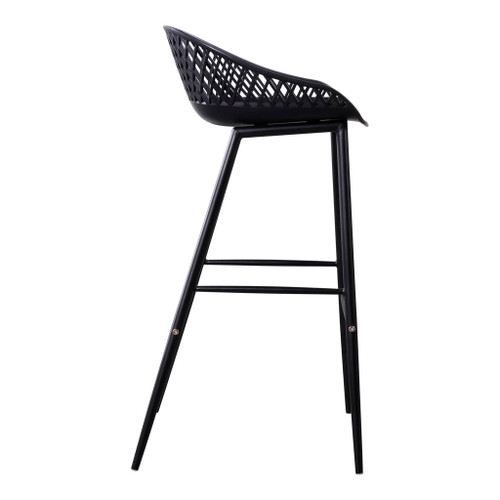 Piazza - Outdoor Barstool - Black - M2