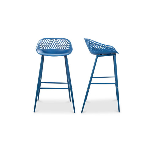 Piazza - Outdoor Barstool - Blue - M2