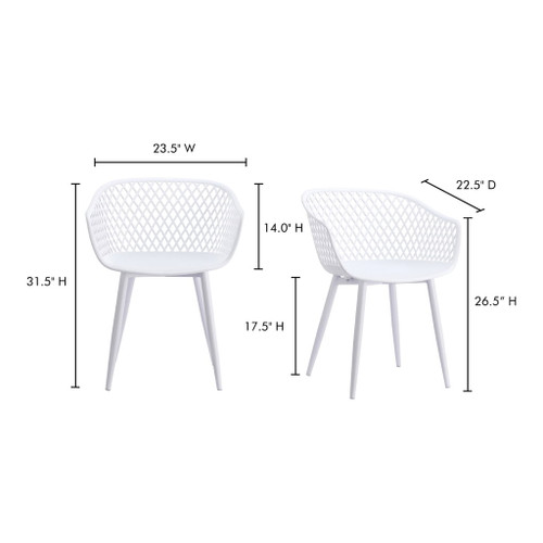 Piazza - Outdoor Chair (Set of 2) - White