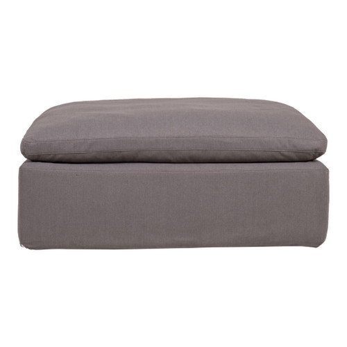 Clay - Ottoman Livesmart Fabric - Light Gray