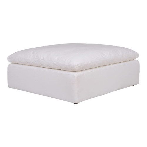 Clay - Ottoman Livesmart Fabric - Cream