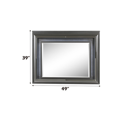 Sawyer - Mirror With LED - Metallic Gray