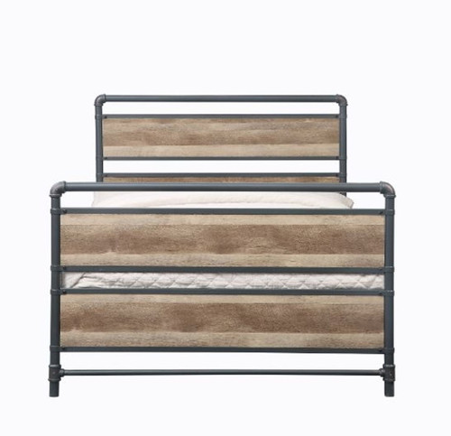 Brantley - Full Bed - Antique Oak & Sandy Gray Finish