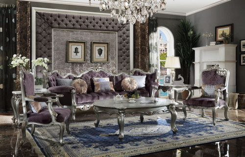 Picardy - Sofa With 8 Pillows - Velvet & Antique Platinum Picardy - Sofa With 8 Pillows - Velvet & Antique Platinum