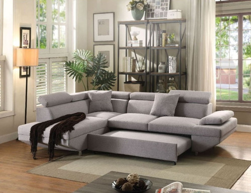 Jemima - Sectional Sofa - Gray Fabric