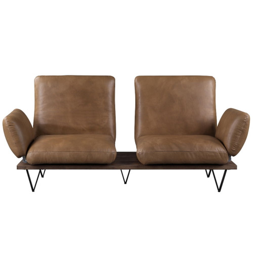 Narech - Sofa With Swivel - Nutmeg Top Grain Leather