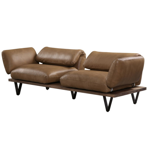 Narech - Sofa With Swivel - Nutmeg Top Grain Leather