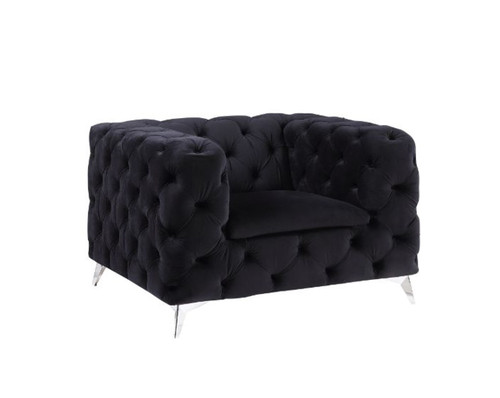 Phifina - Chair - Black Velvet