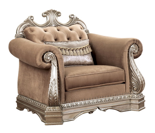 Northville - Chair With Pillow - Velvet & Antique Silver Northville - Chair With Pillow - Velvet & Antique Silver