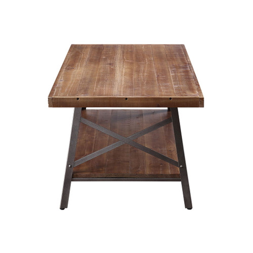 Ikram - Coffee Table - Weathered Oak & Sandy Black