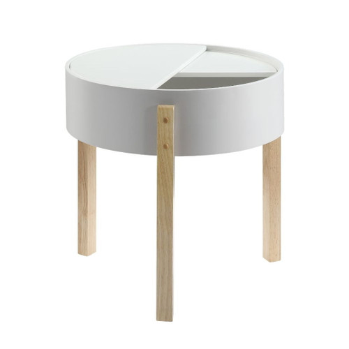 Bodfish - End Table - White & Natural