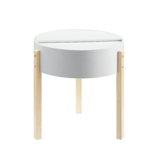 Bodfish - End Table - White & Natural