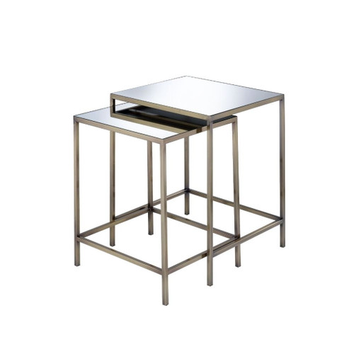 Yumia - Coffee Table - Antique Brass & Mirror