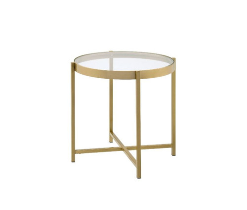 Charrot - End Table - Gold Finish