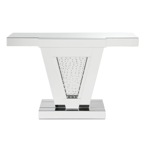 Nysa - 32"H Console Table - Mirrored & Faux Crystals