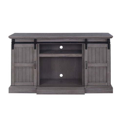 Admon - TV Stand With Fireplace - Gray Oak