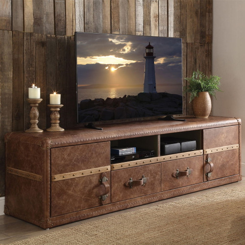 Aberdeen - TV Stand - Retro Brown Top Grain Leather Aberdeen - TV Stand - Retro Brown Top Grain Leather