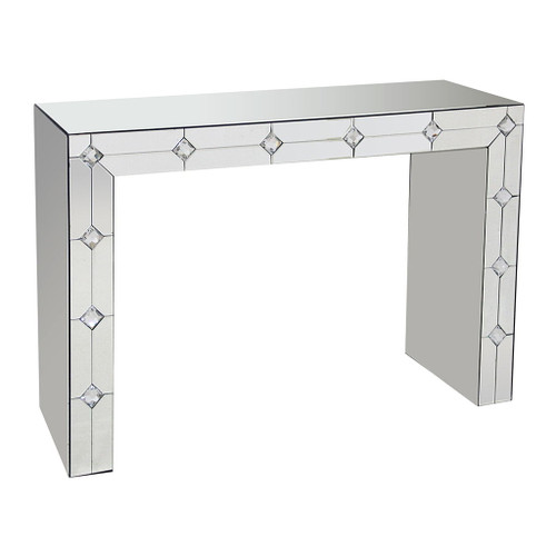 Hessa - Console Table - Mirrored & Faux Rhinestone