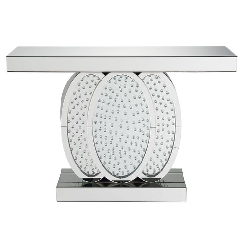 Nysa - 47"L Console Table - Mirrored & Faux Crystals