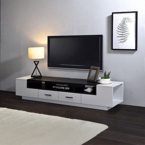 Armour - TV Stand - White & Black Armour - TV Stand - White & Black