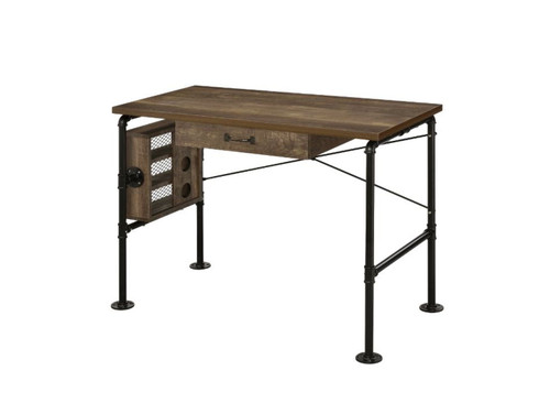 Endang - Writing Desk - Weathered Oak & Black Endang - Writing Desk - Weathered Oak & Black