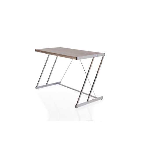 Finis - Writing Desk With USB - Weathered Oak & Chrome Finis - Writing Desk With USB - Weathered Oak & Chrome
