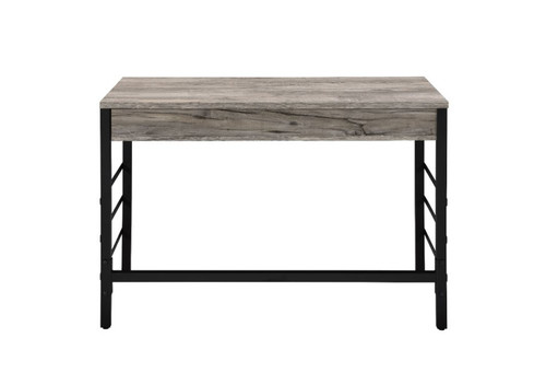 Disho - Writing Desk With USB - Light Weathered Oak & Black