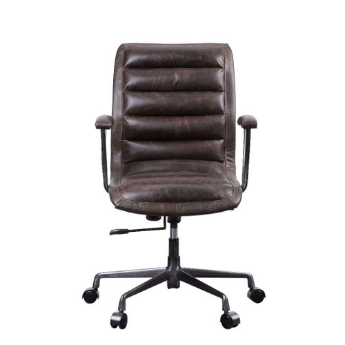 Zooey - Executive Office Chair - Distress Chocolate Top Grain Leather