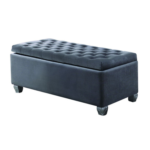 Rebekah - Bench With Storage - Gray Fabric Rebekah - Bench With Storage - Gray Fabric
