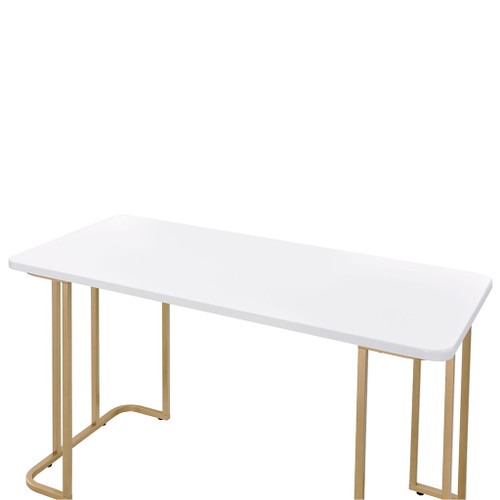 Estie - Writing Desk (Same Ac00902) - White & Gold