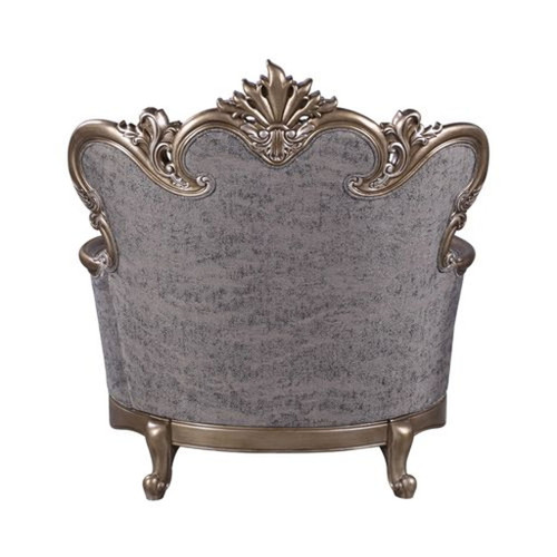 Elozzol - Chair With Pillow - Fabric & Antique Bronze