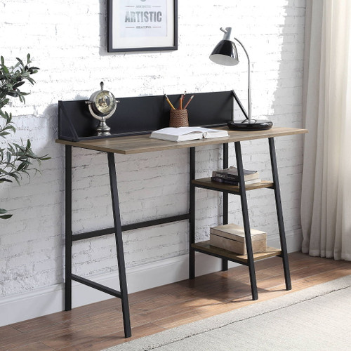 Garima - Writing Desk - Rustic Oak & Black Garima - Writing Desk - Rustic Oak & Black