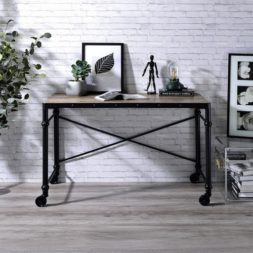 Oklarth - Writing Desk - Rustic Oak & Black Oklarth - Writing Desk - Rustic Oak & Black