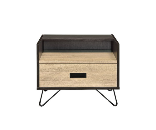 Melkree - Accent Table - Oak & Black