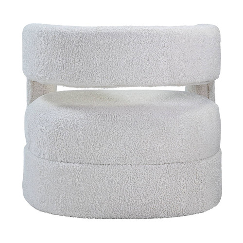 Yitua - Accent Chair - White Teddy Sherpa