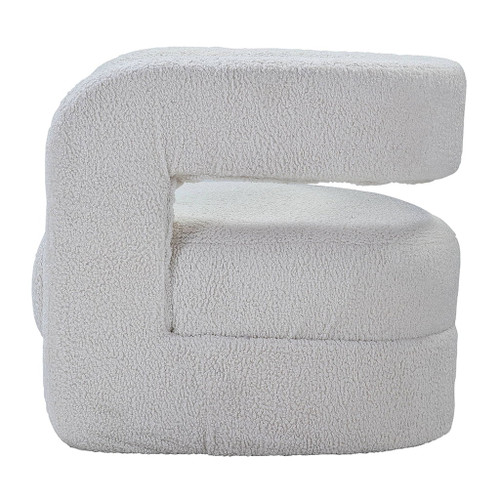 Yitua - Accent Chair - White Teddy Sherpa