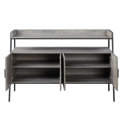 Samiya - TV Stand - Gray Oak & Black